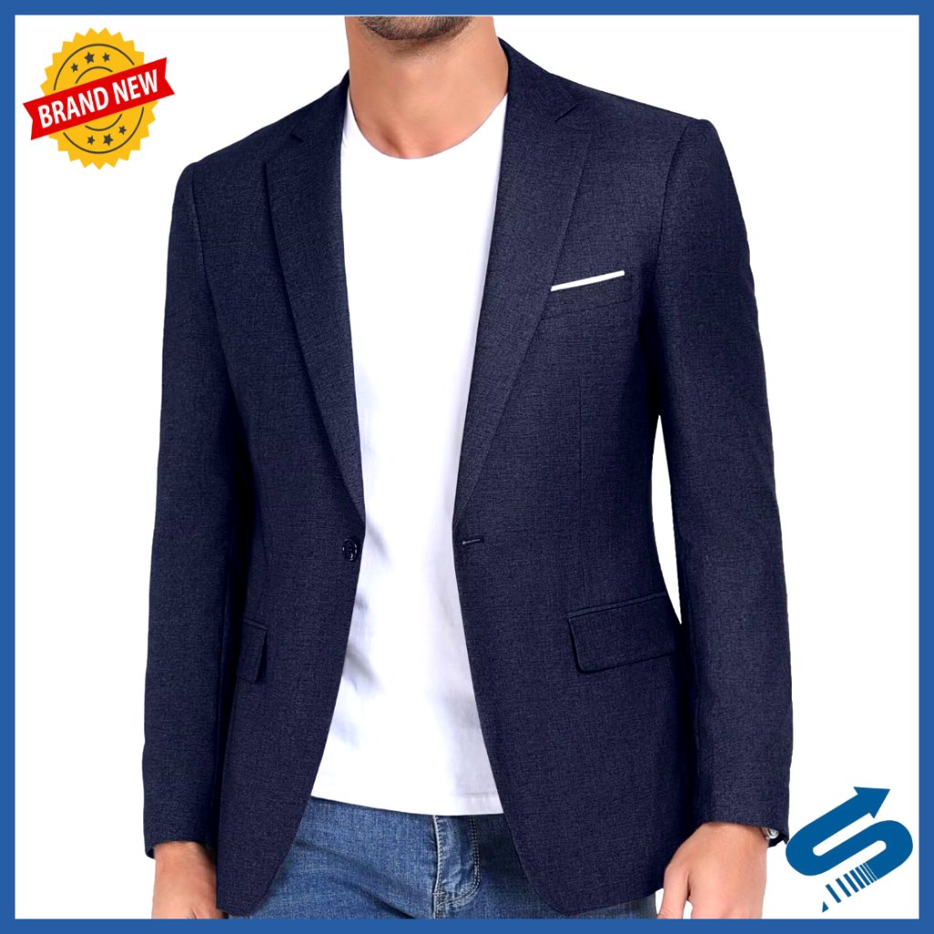 Lightweight Men's Blazer Sport Coat Regular Fit Polyester Lyocell